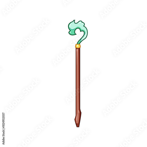 arcane magic wizard stick cartoon. potion ritual, alchemy illusion, ian conjure arcane magic wizard stick sign. isolated symbol vector illustration