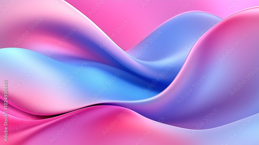 Flowing Abstract Fabric in Pink and Blue Flowing Abstract Fabric in Pink and Blue