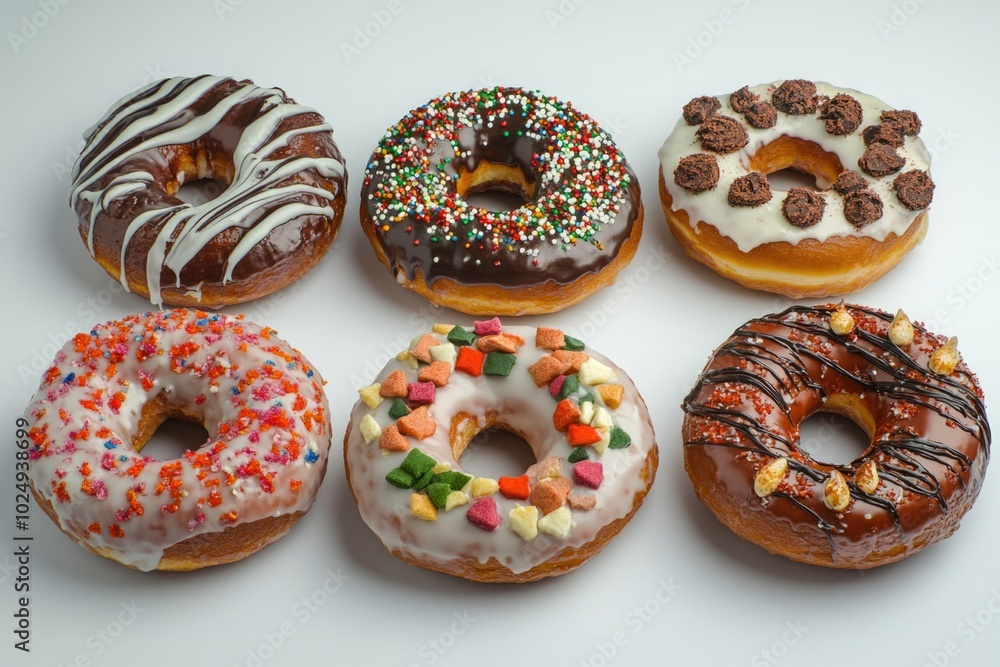 Numbered doughnuts on a plate Numbered doughnuts on a plate