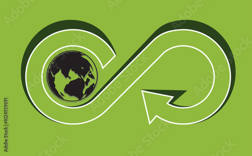 Circular economy icon for vector