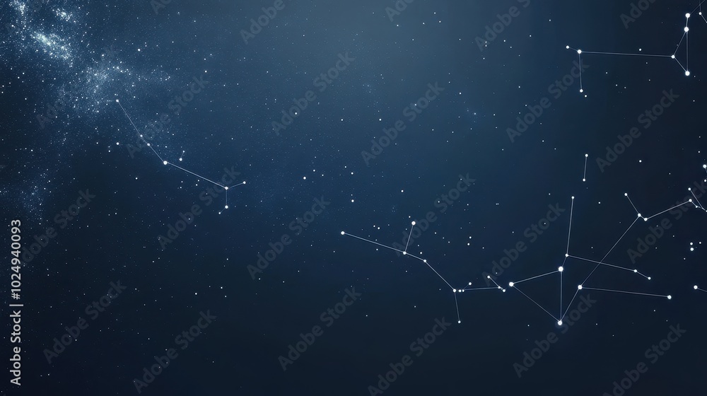 Fototapeta premium Mesmerizing Starry Night Sky with Shimmering Constellations