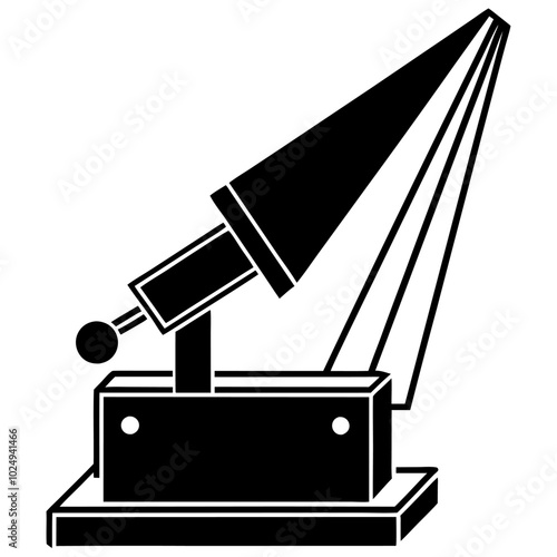 A spectrometers icon silhouette vector on white background.	