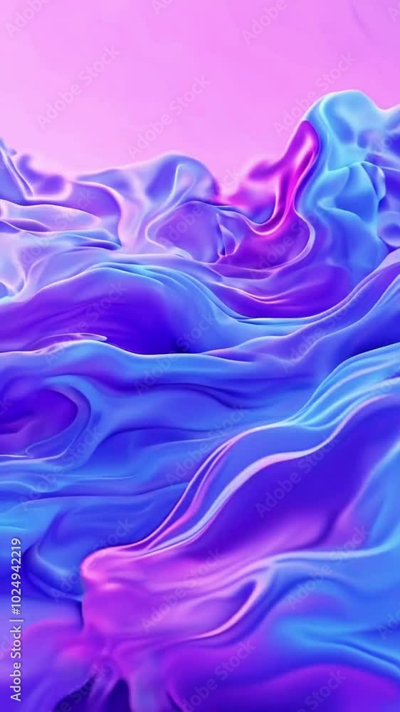 flowing liquid waves in a minimalistic style with soft gradient changes neon blues and purples. animation evoke a calm, ethereal atmosphere, 4k High-Quality background Animation Video flowing liquid waves in a minimalistic style with soft gradient changes neon blues and purples. animation evoke a calm, ethereal atmosphere, 4k High-Quality background Animation Video