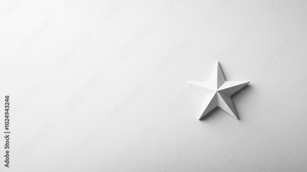 Minimalist White Star on Plain Background Minimalist White Star on Plain Background