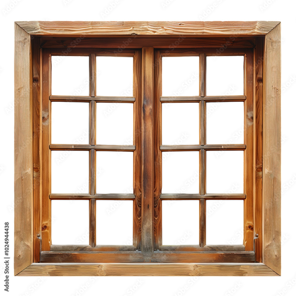 Obraz premium wooden window with shutters