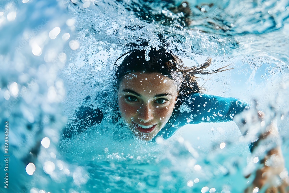 Joyful Surfer Riding Crashing Wave in Refreshing Outdoor Adventure Joyful Surfer Riding Crashing Wave in Refreshing Outdoor Adventure