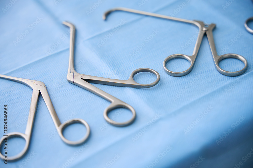 Fototapeta premium Set of special instruments is prepared for the operation