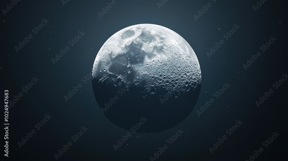 Majestic Lunar Landscape: A Captivating View of the Moon Majestic Lunar Landscape: A Captivating View of the Moon