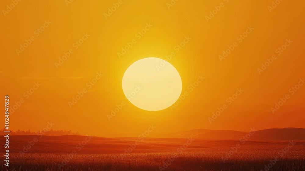 Vibrant Sunset Over the Expansive Horizon Vibrant Sunset Over the Expansive Horizon