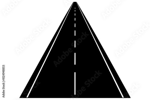 
road silhouette vector, highway marking road black silhouette, road icon
