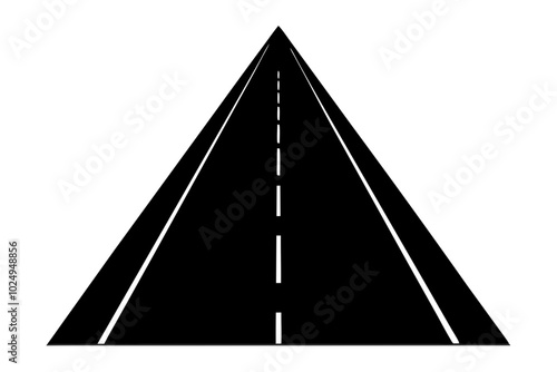 
road silhouette vector, highway marking road black silhouette, road icon
