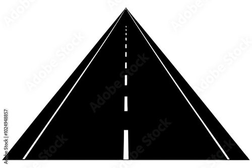 
road silhouette vector, highway marking road black silhouette, road icon
