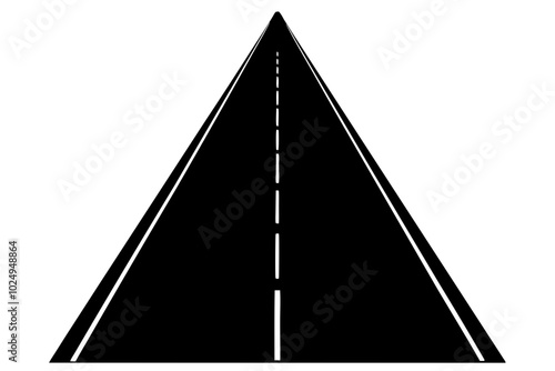
road silhouette vector, highway marking road black silhouette, road icon
