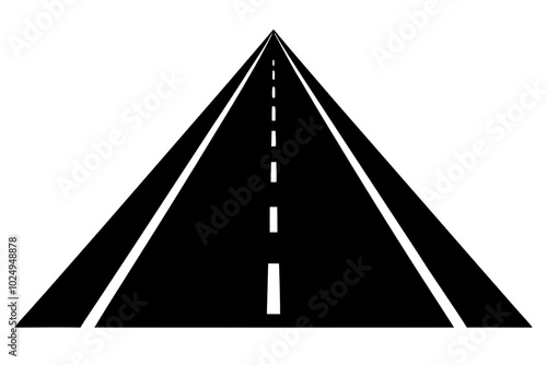 
road silhouette vector, highway marking road black silhouette, road icon
