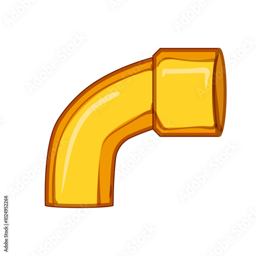 fitting pipe elbow cartoon. plumbing connector, joint bend, coupling adapter fitting pipe elbow sign. isolated symbol vector illustration