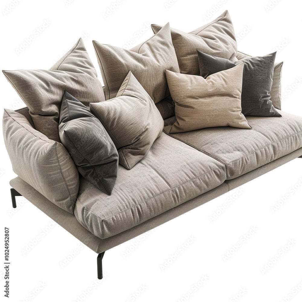 Obraz premium bed with pillows