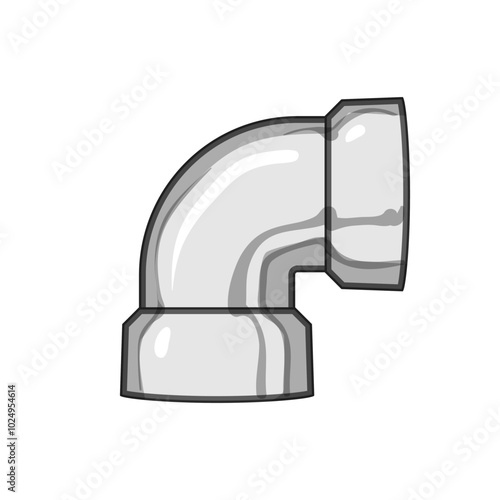 coupling pipe elbow cartoon. adapter reducer, tee cross, flange socket coupling pipe elbow sign. isolated symbol vector illustration