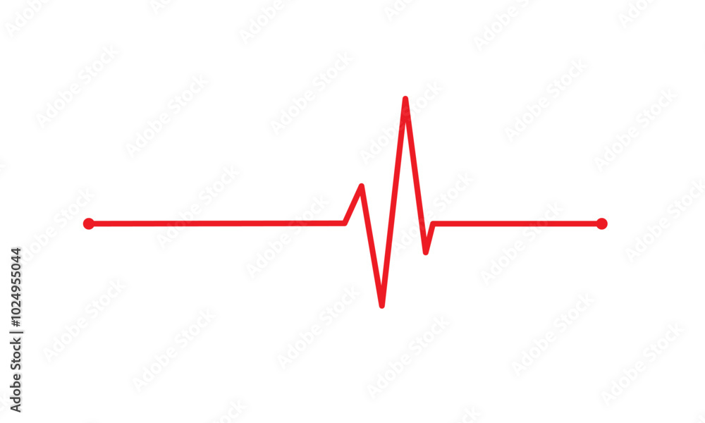 Heartbeat icon on white background. Pulse line icon. Heartbeat icon on white background. Pulse line icon.
