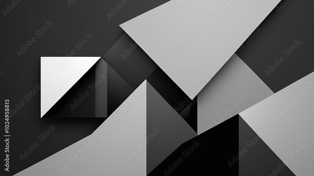 Abstract geometric pattern in black, white, and gray tones, creating a dynamic visual effect. Abstract geometric pattern in black, white, and gray tones, creating a dynamic visual effect.