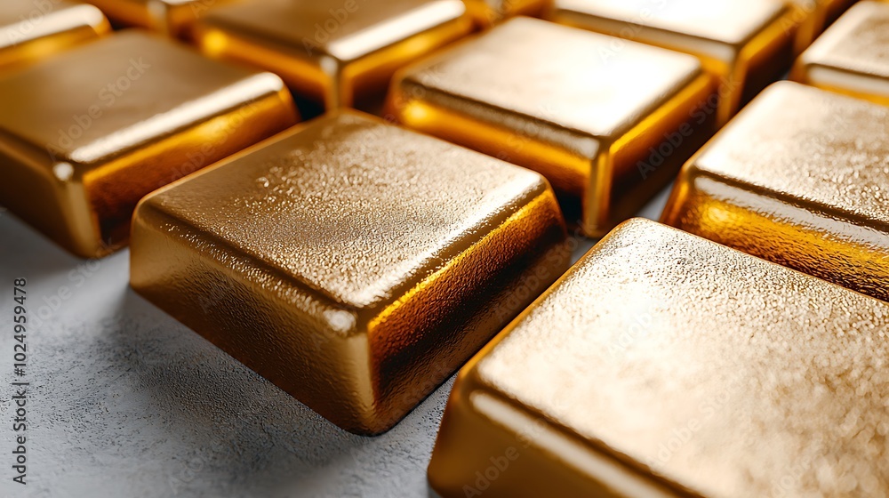 Gold Bars Stacked Close Up Precious Metal Wealth Concept Gold Bars Stacked Close Up Precious Metal Wealth Concept