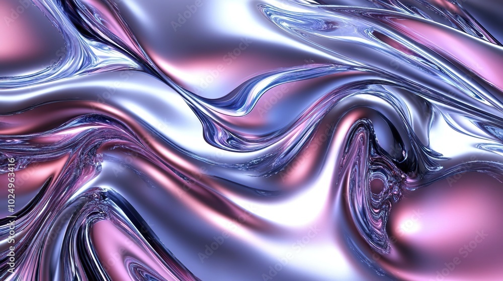 Holographic Liquid Metal Swirls Holographic Liquid Metal Swirls
