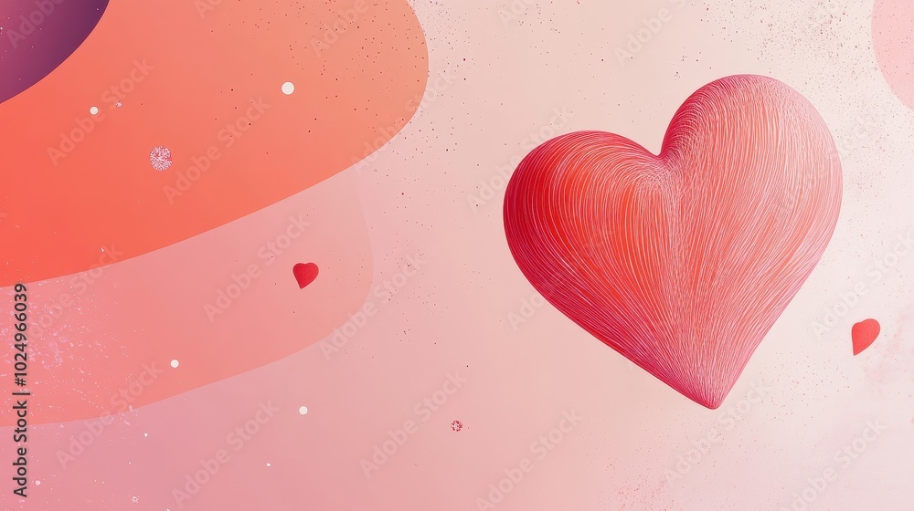 Vibrant Heart Against Colorful Gradient Background Vibrant Heart Against Colorful Gradient Background
