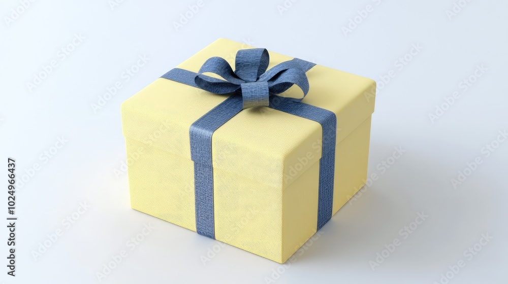 3D Render of Gift Box on White Background. AI generated illustration. 3D Render of Gift Box on White Background. AI generated illustration.