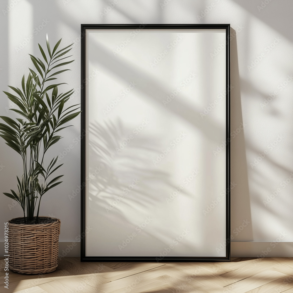 Blank Wall Art Mockup in Interior for Art Design and Display Blank Wall Art Mockup in Interior for Art Design and Display