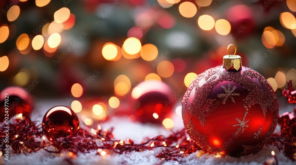 Beautiful Christmas decorations under the tree. AI generated illustration. Beautiful Christmas decorations under the tree. AI generated illustration.