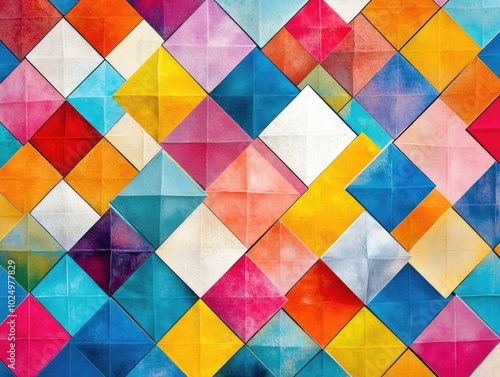Multicolored Squares Background
