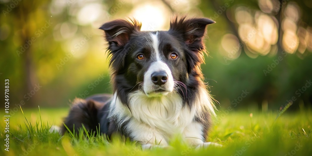 Border Collie in grass Border Collie in grass