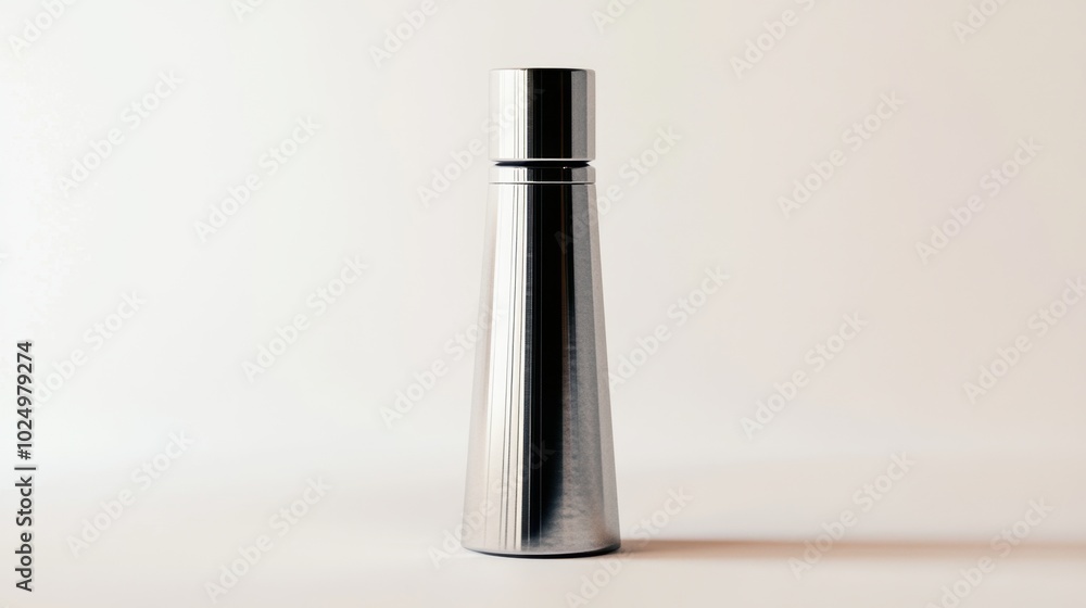 A sleek pepper shaker with a modern design, isolated on a white background, capturing the essence of kitchen essentials A sleek pepper shaker with a modern design, isolated on a white background, capturing the essence of kitchen essentials