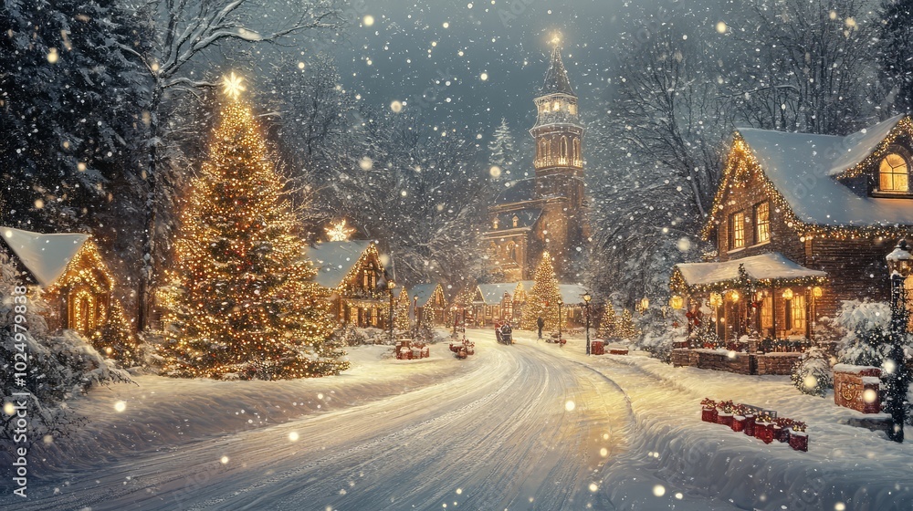 Blissful Christmas memories and conventions. AI generated illustration. Blissful Christmas memories and conventions. AI generated illustration.