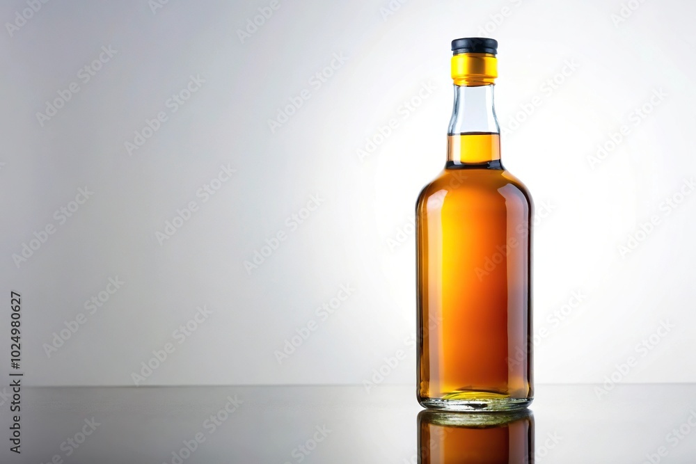 bottle of liquor on a white background in the Studio Forced Perspective bottle of liquor on a white background in the Studio Forced Perspective