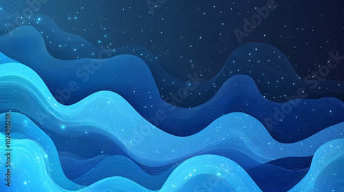 Abstract blue waves background