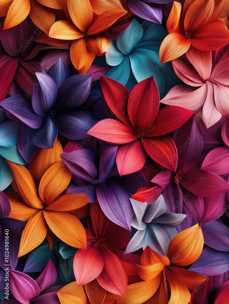 Vibrant Floral Abstract Art Vibrant Floral Abstract Art