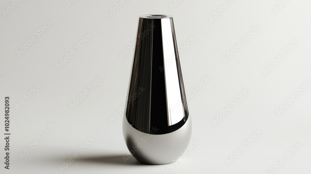 An elegant salt or pepper shaker, standing alone on a white background, showcasing its sleek design, ideal for seasoning concepts An elegant salt or pepper shaker, standing alone on a white background, showcasing its sleek design, ideal for seasoning concepts
