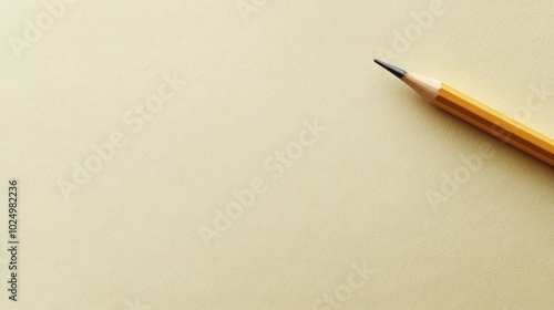 Simplistic Pencil Composition on Beige Background