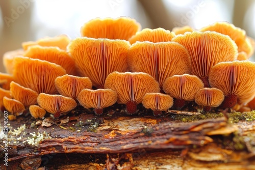 Grifola frondosa - Hen of the Woods , isolated on white background,  , copy space for text, photo