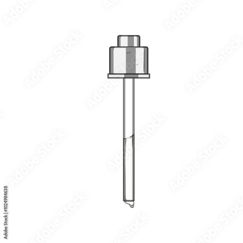 rejuvenate serum dropper cartoon. nourish moisture, treatment facial, concentrate ampoule rejuvenate serum dropper sign. isolated symbol vector illustration