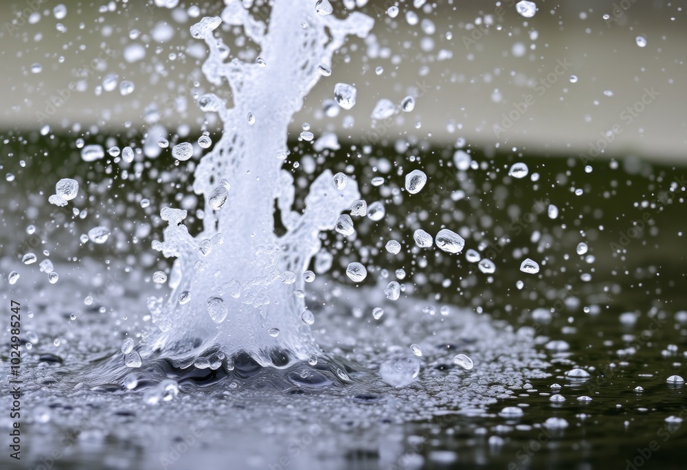 Splashing droplets Larger droplets of water that splash and spra Splashing droplets Larger droplets of water that splash and spra