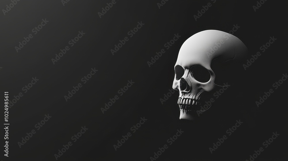 Minimalist Skull in Dark Monochrome Minimalist Skull in Dark Monochrome