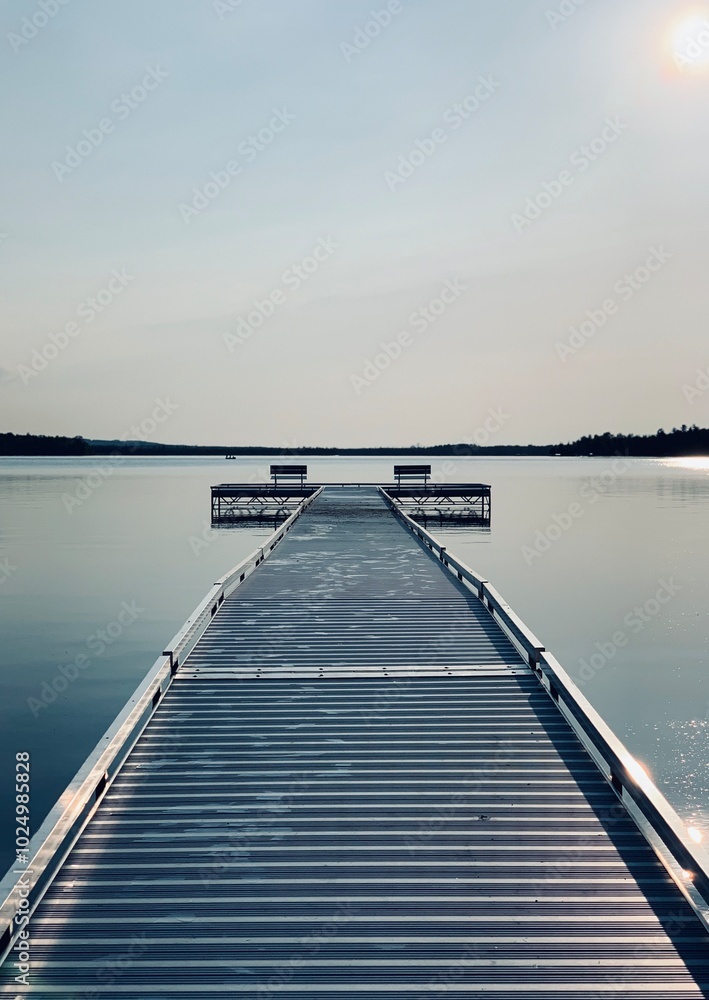 Fototapeta premium Michigan lake dock