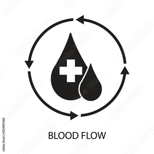 blood flow icon , medical icon