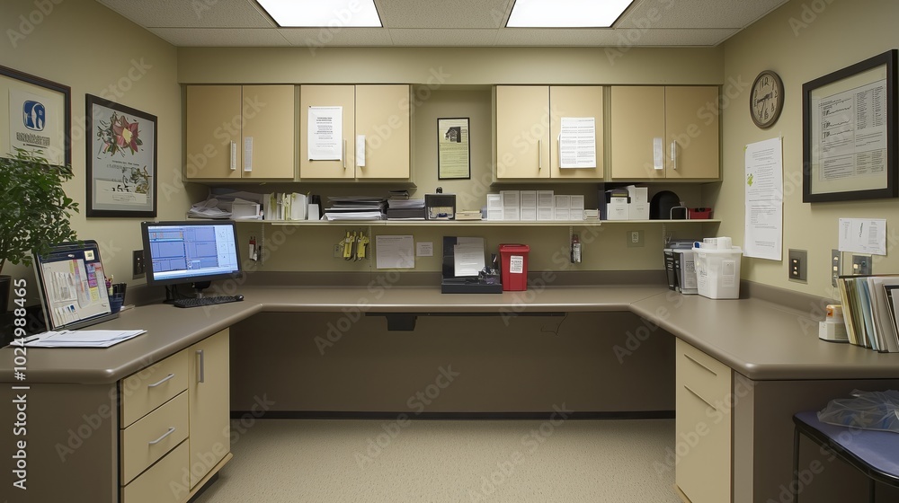 Clean Nurses Station in a Sterile Environment Clean Nurses Station in a Sterile Environment