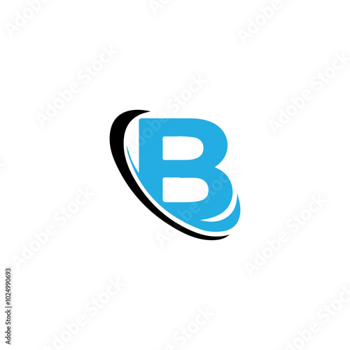 Letter B logo icon design template elements, Premium Vector Letter B Logo, Initial letter B logo and wings symbol. Wings design element, initial Letter B logo Icon, Initial Logo Template.