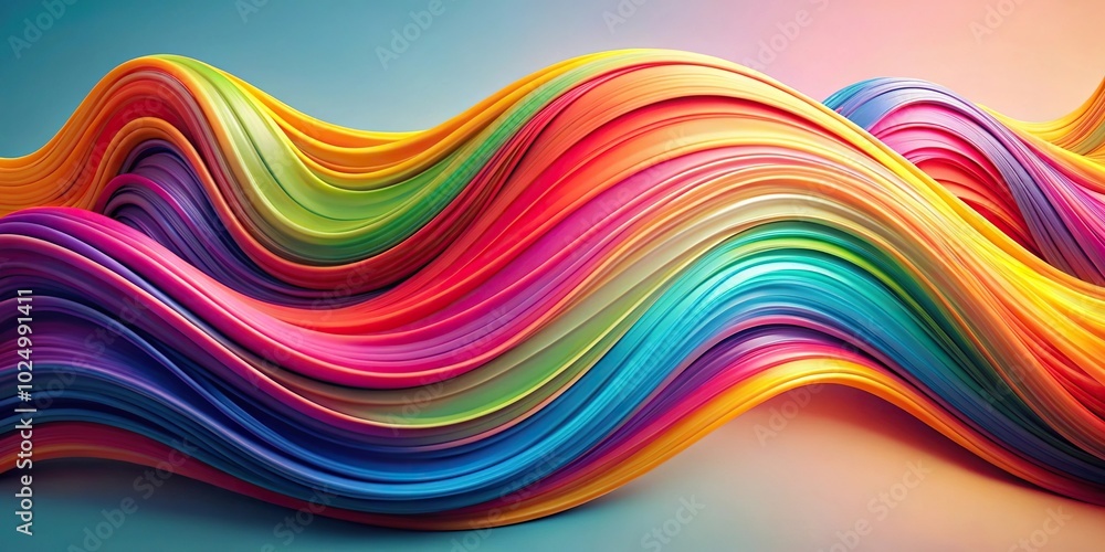 Bright abstract wave pattern with flowing paint colors Bright abstract wave pattern with flowing paint colors