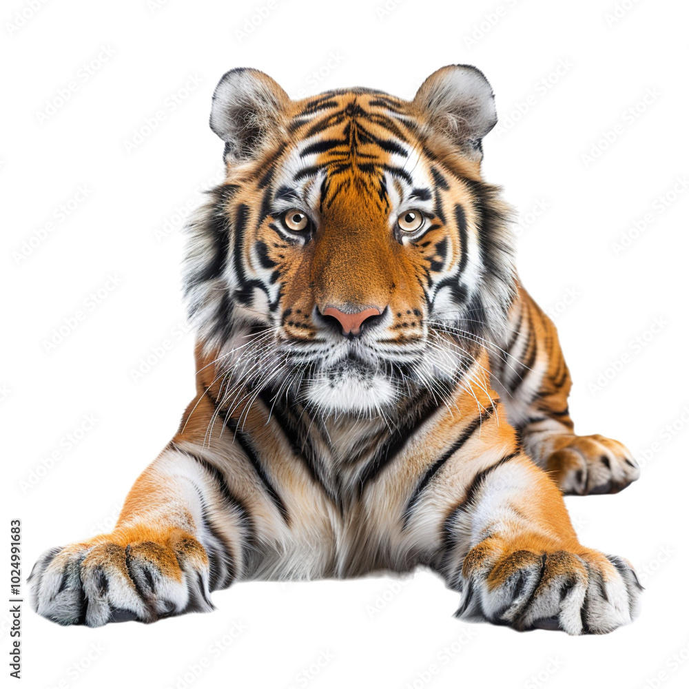 Obraz premium tiger isolated on white background
