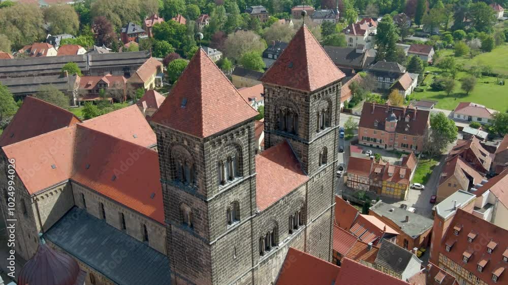 Aerial view of Quedlinburg Castle Aerial view of Quedlinburg Castle