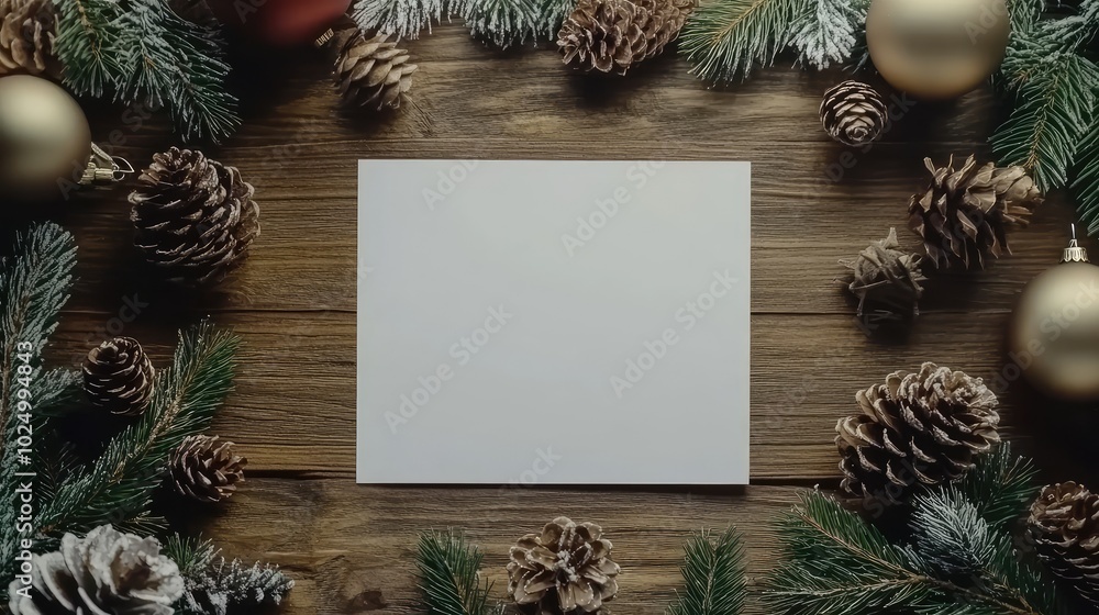 Christmas Mockup with Holiday Attributes. AI generated illustration. Christmas Mockup with Holiday Attributes. AI generated illustration.